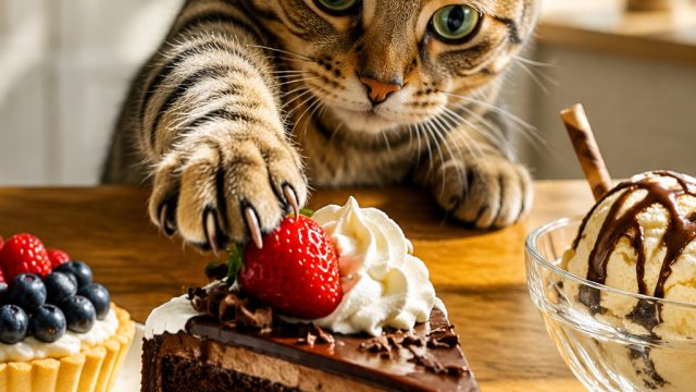 Why Cats Think Your Desserts Are Their Birthright